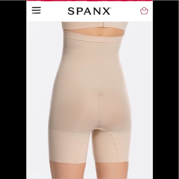 NIB SPANX Higher Power High Waisted Short Nude L - Picture 5 of 8